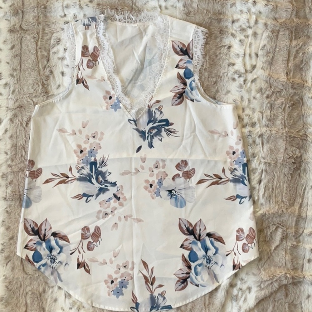 Printed White Tank